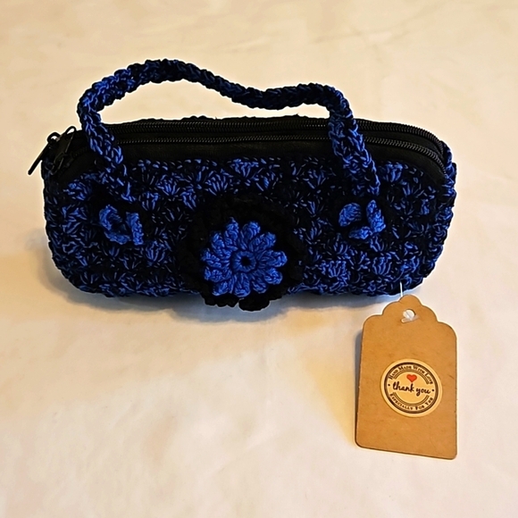 Handmade Kids Floral Crochet Mini Bag Handcrafted Boho Grannycore Vintage unique - Picture 13 of 17